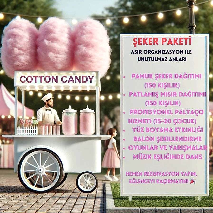 Pamuk Şeker Arabası Kiralama